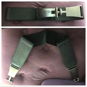vegan leather + elastic belt